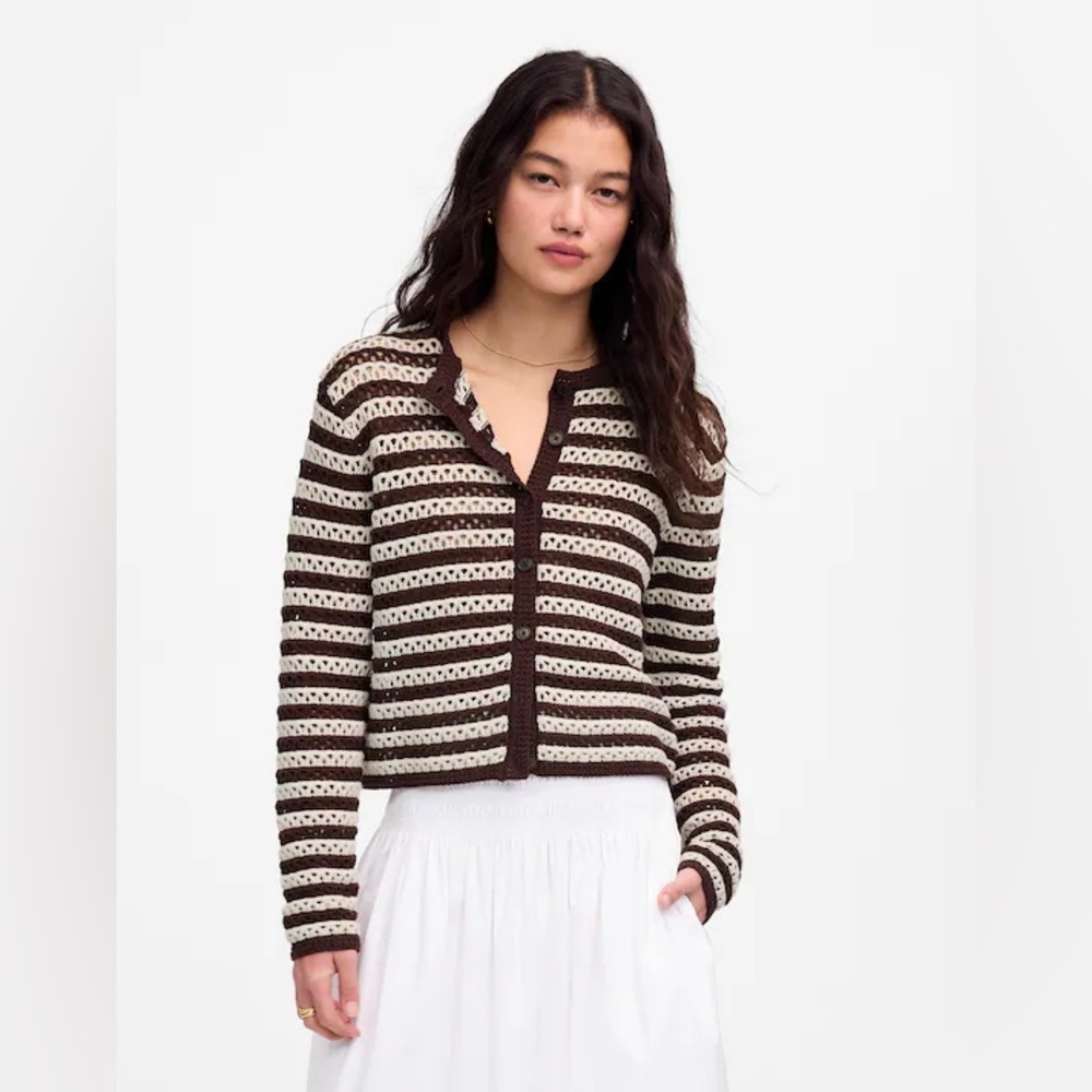 Madewell Open-Stitch Crewneck Sweater